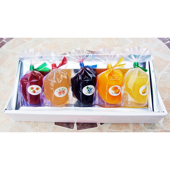 5個入り天然水ゼリーセット（￥1400） - お菓子の家SWAN